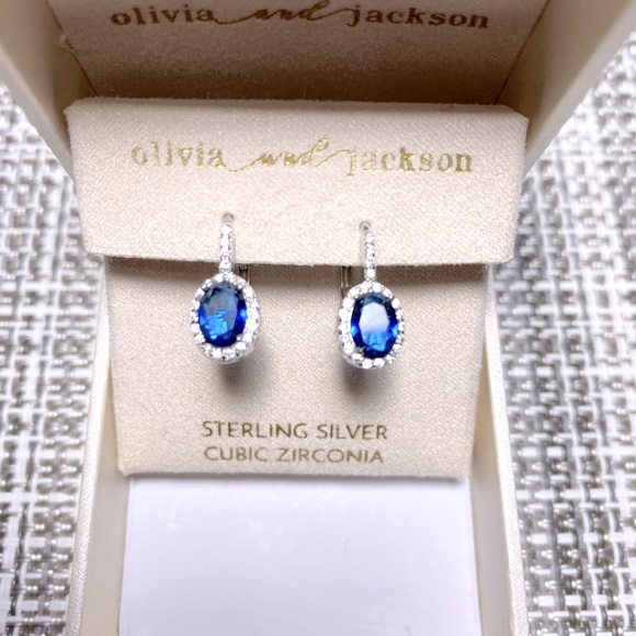 BRAND NEW Olivia and Jackson silver toned earrings 🥰 Box included 🎁 - Picture 2 of 7